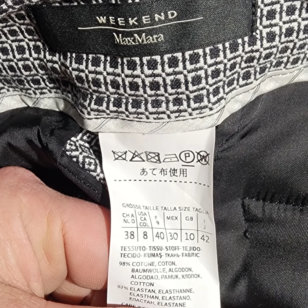 MAXMARA WEEKEND Capri Flare FITW19 Stretch, Size 8 - Picture 4 of 9